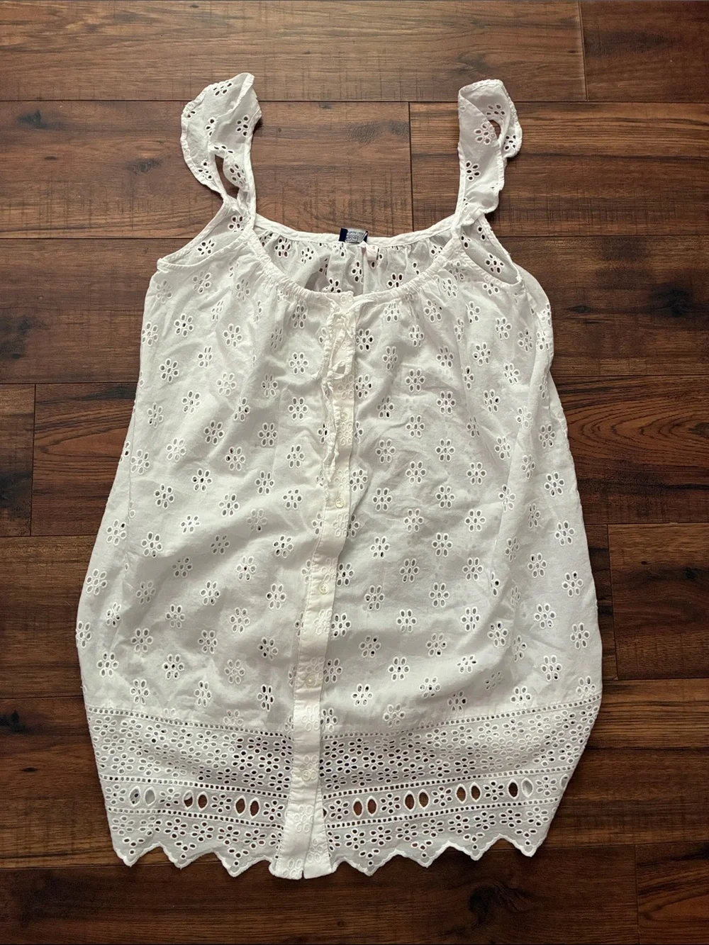 Polo Ralph Lauren eyelet cami sleep dress white size S